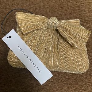 Gold Loeffler Randall Mini Bow Clutch
